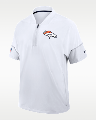 Denver Broncos Sideline Coach Men's Nike NFL 1/2-Zip Short-Sleeve